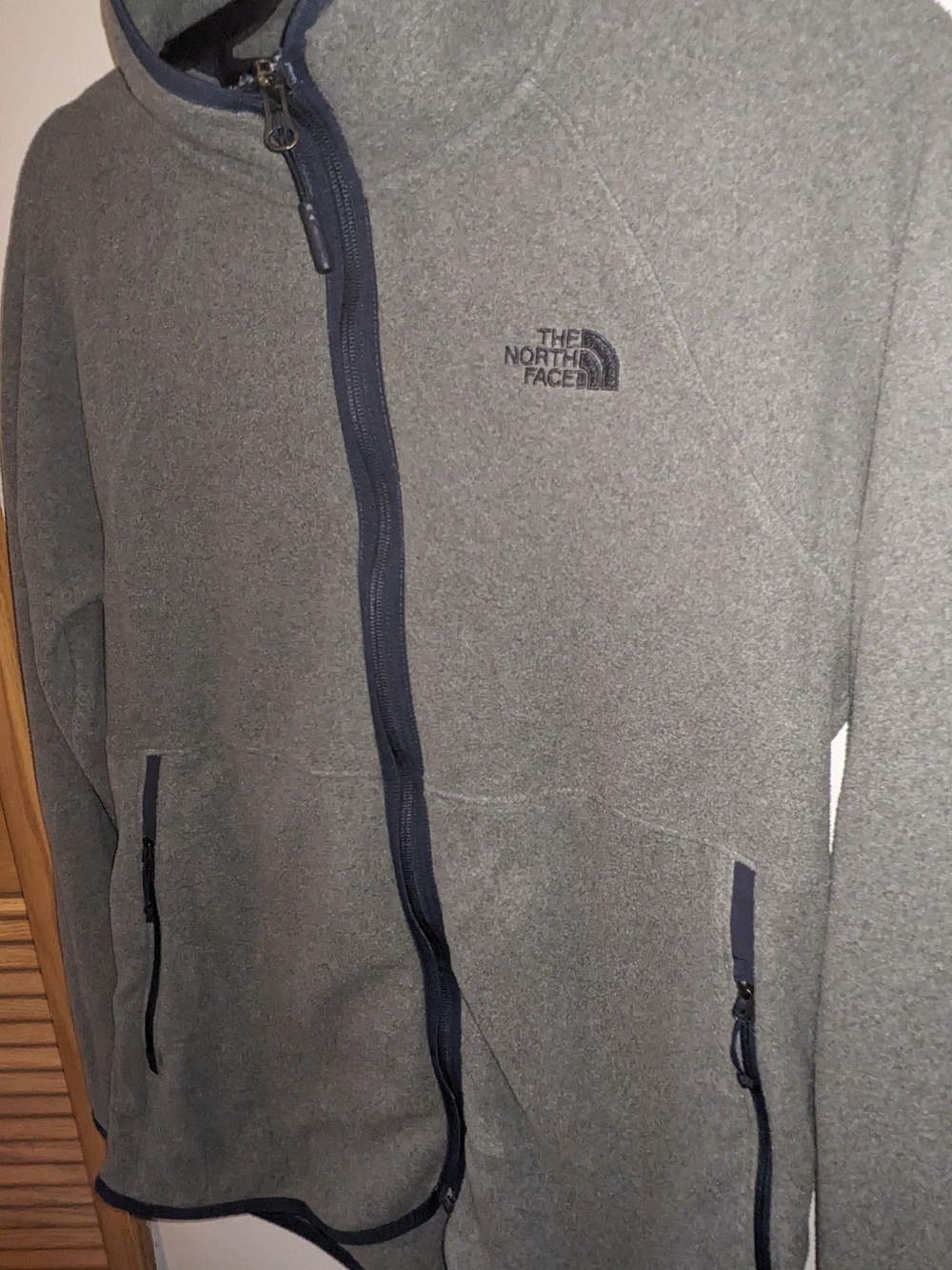 The North Face Grey Full-Zip Fleece Jacket